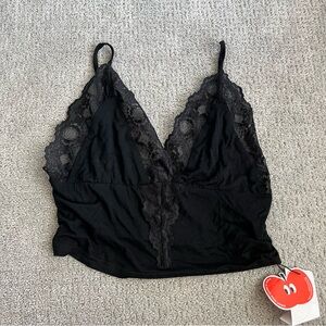 Black lace tank top